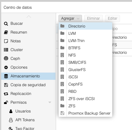 Adding new storage in Proxmox